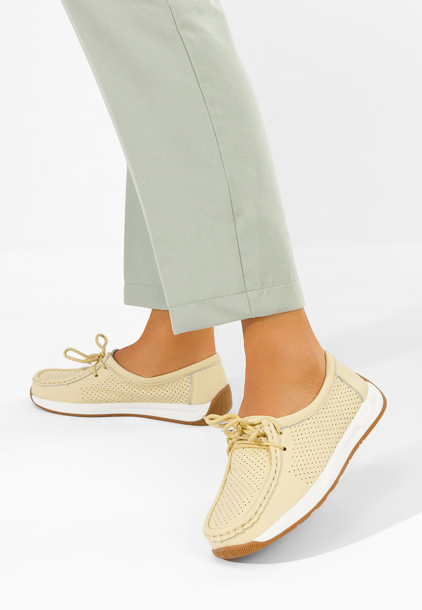 Żółte mokasyny damskie Kaliana