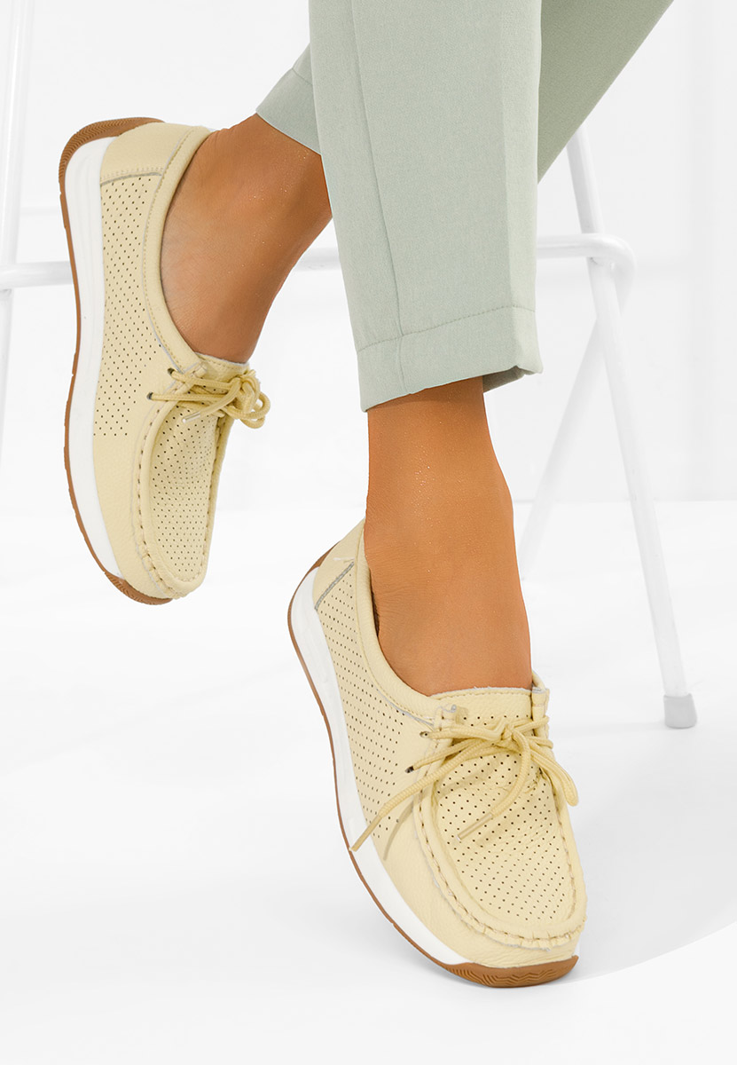 Żółte mokasyny damskie Kaliana