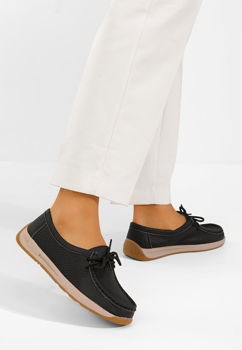 Czarne mokasyny damskie Kaliana