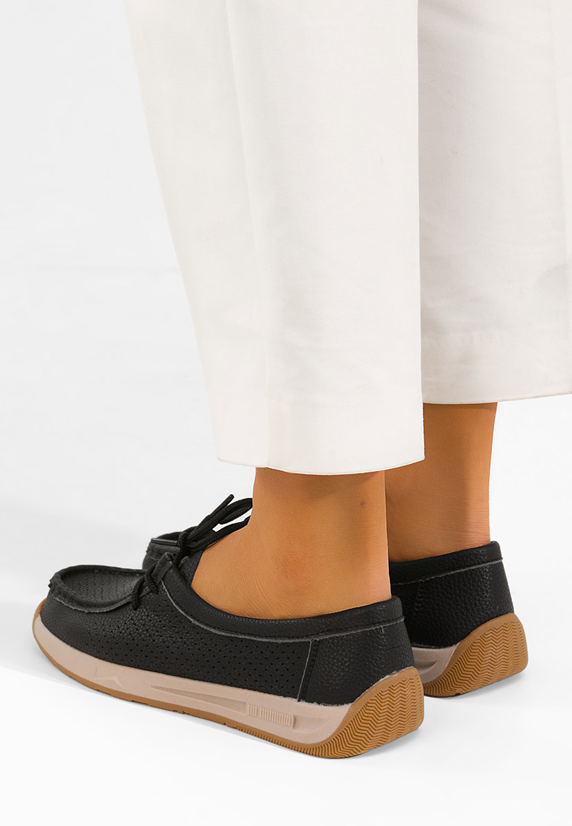 Czarne mokasyny damskie Kaliana