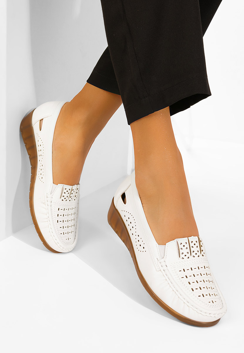 Białe mokasyny damskie Genovia