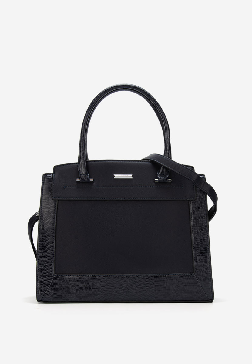 Granatowe torebka do biura Silvia Rosa 8179