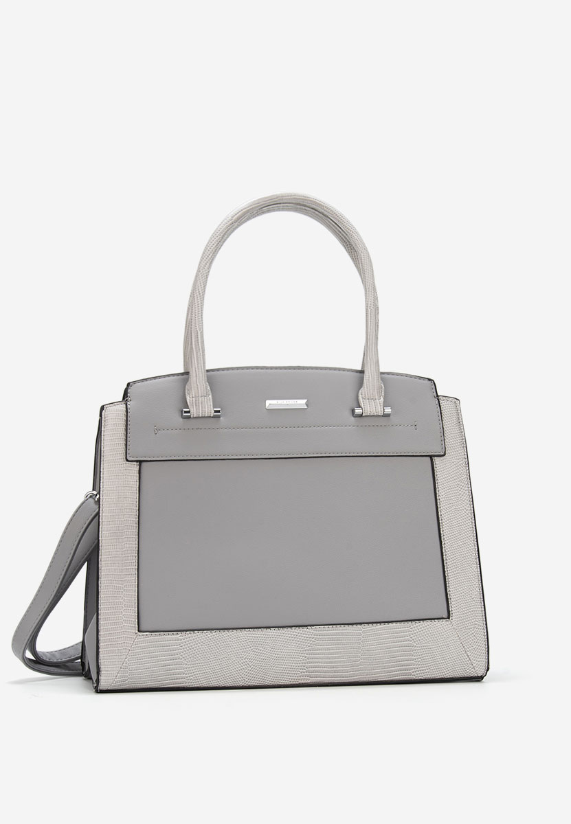 Szare torebka do biura Silvia Rosa 8179