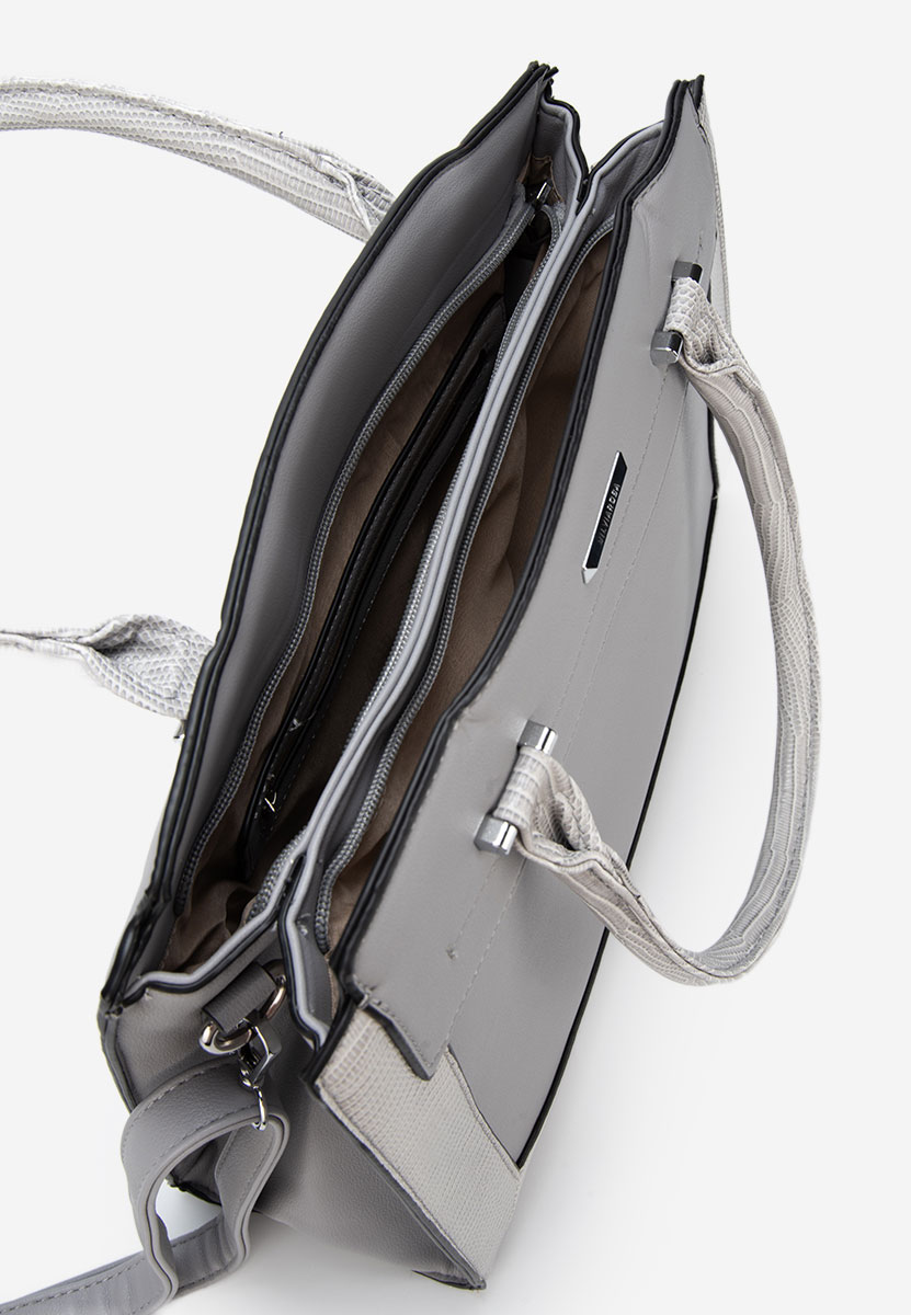 Szare torebka do biura Silvia Rosa 8179