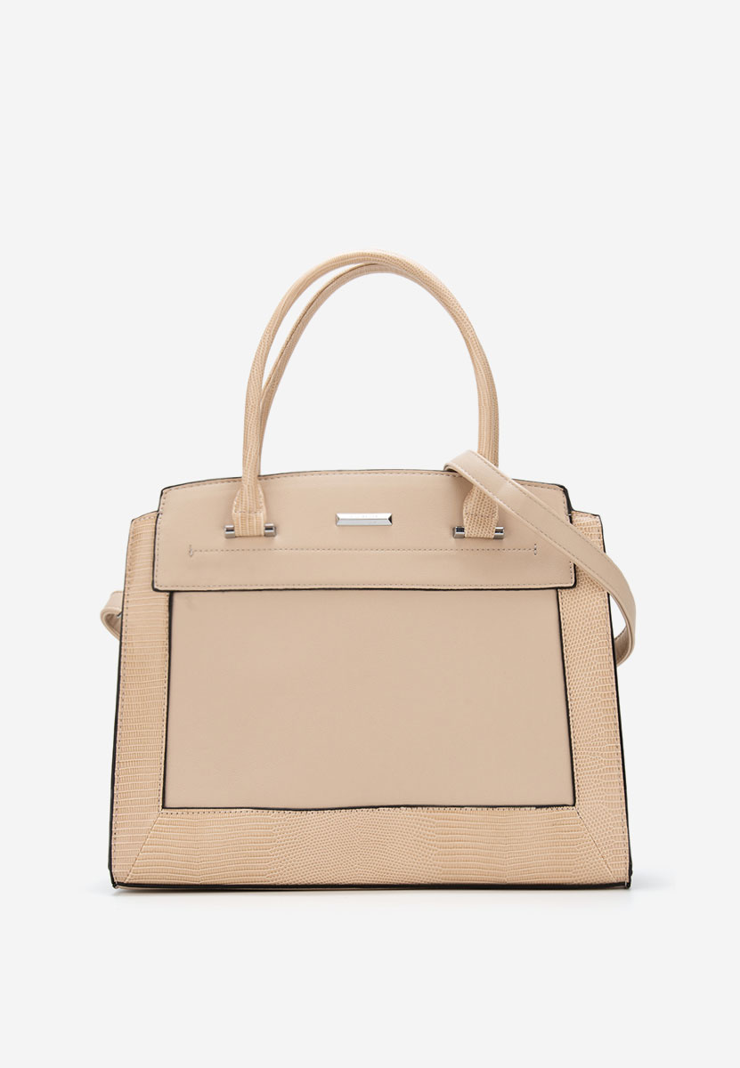 Beżowe torebka do biura Silvia Rosa 8179