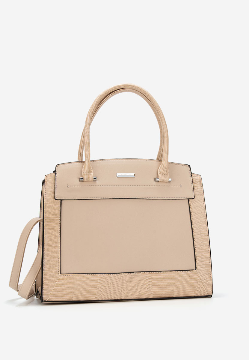 Beżowe torebka do biura Silvia Rosa 8179