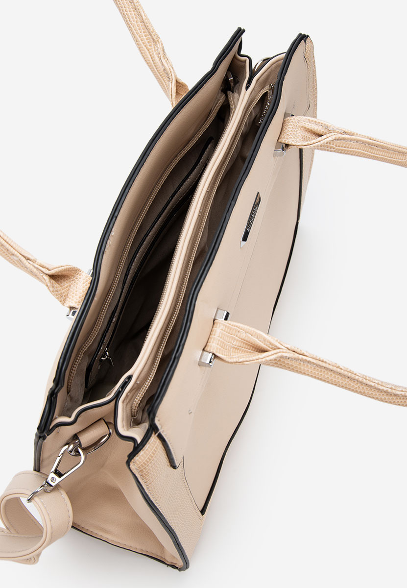 Beżowe torebka do biura Silvia Rosa 8179