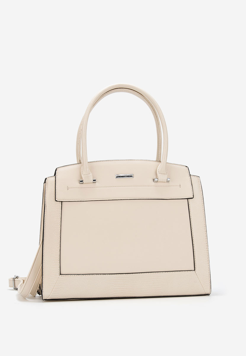 Białe torebka do biura Silvia Rosa 8179