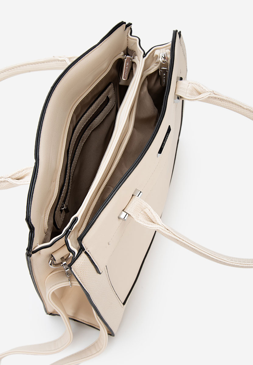 Białe torebka do biura Silvia Rosa 8179