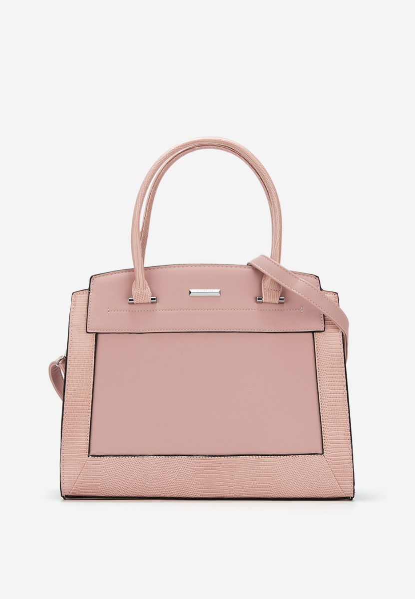 Różowe torebka do biura Silvia Rosa 8179