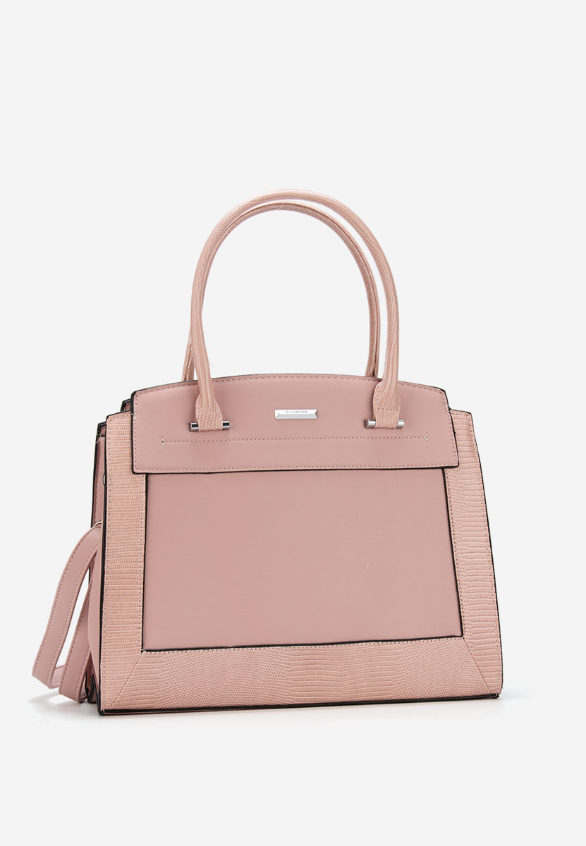 Różowe torebka do biura Silvia Rosa 8179