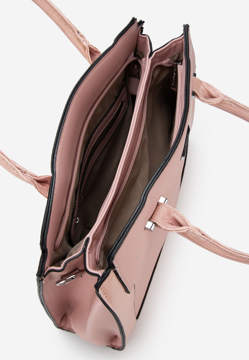 Różowe torebka do biura Silvia Rosa 8179