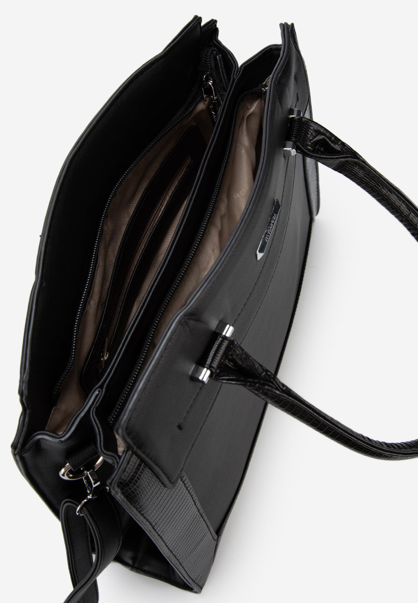 Czarna torebka do biura Silvia Rosa 8179