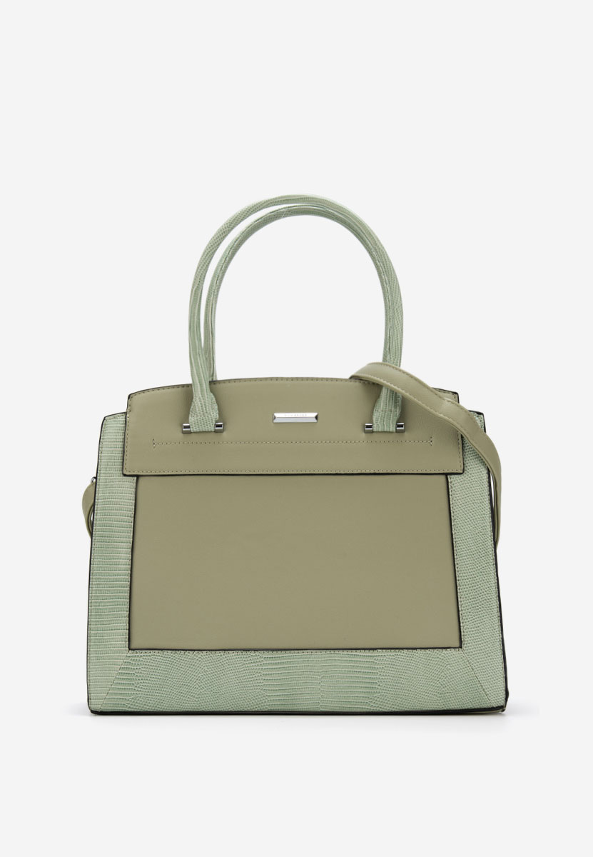 Zielone torebka do biura Silvia Rosa 8179