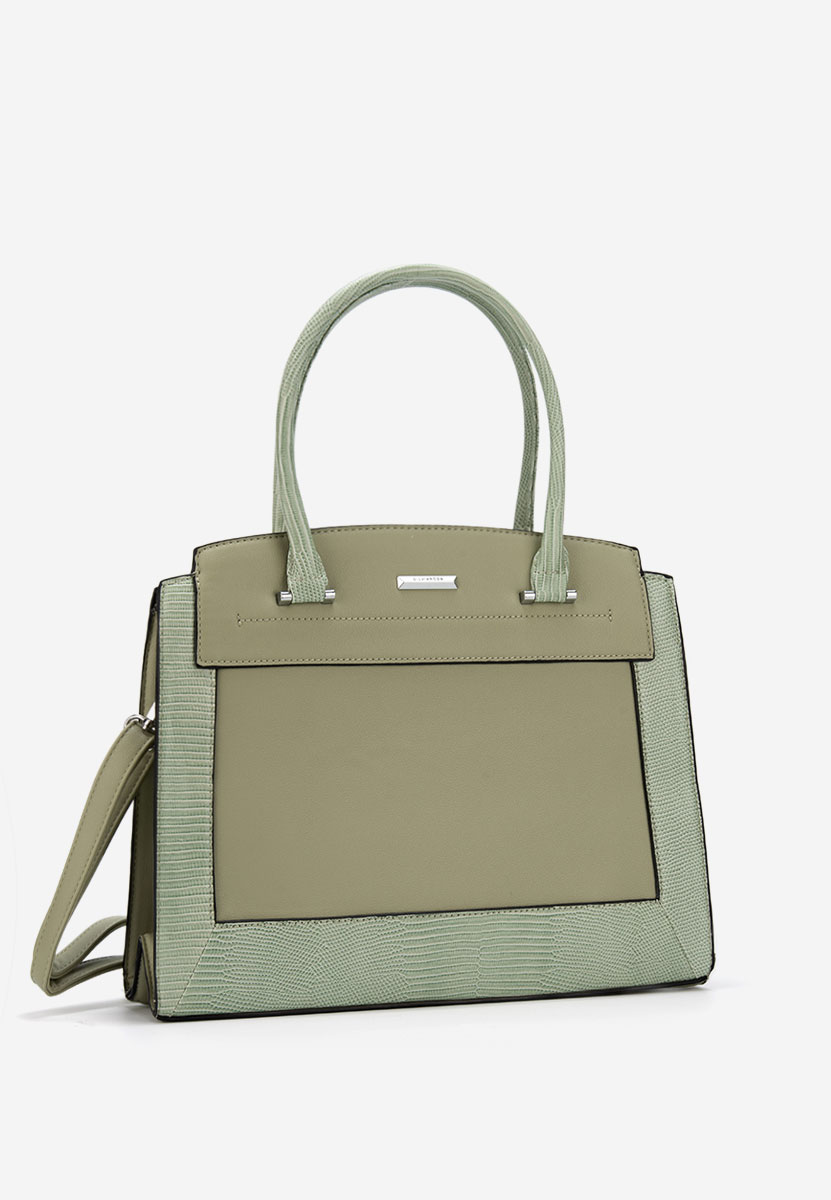 Zielone torebka do biura Silvia Rosa 8179