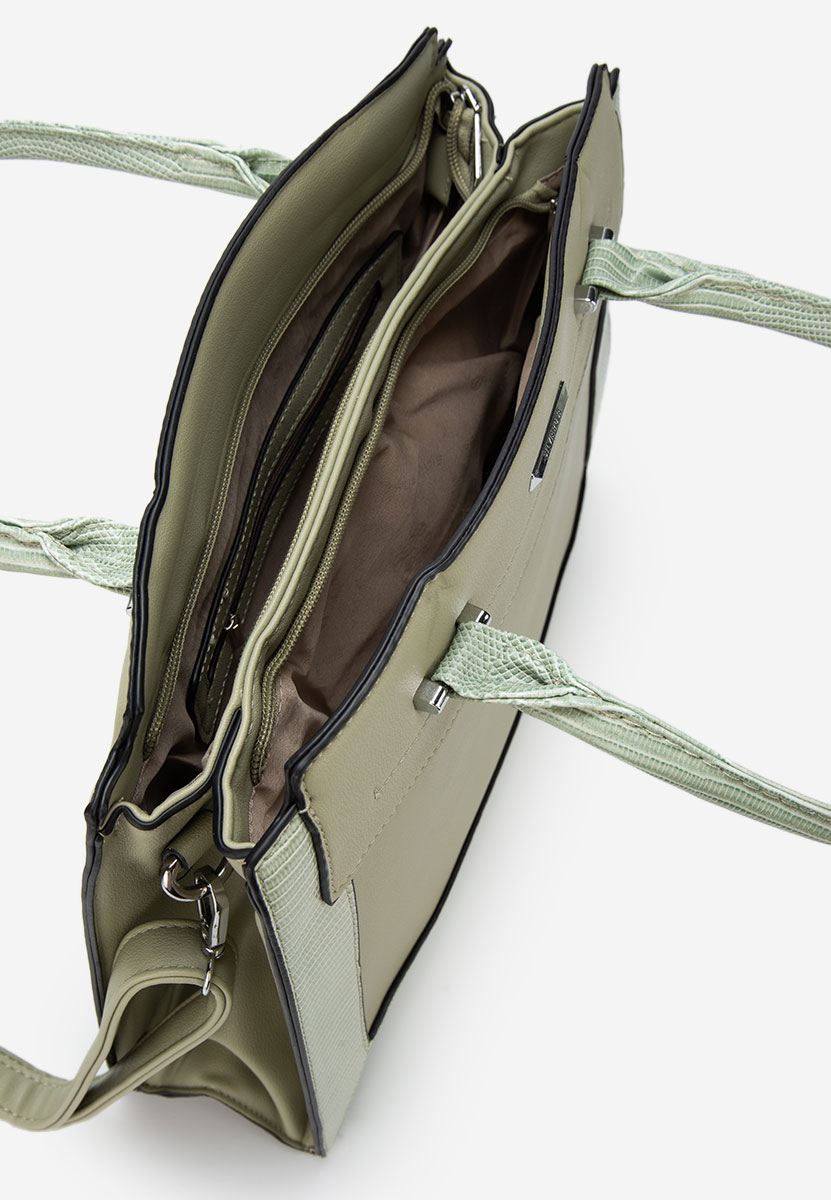 Zielone torebka do biura Silvia Rosa 8179