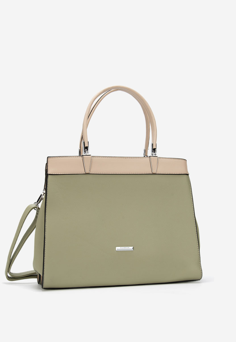 Zielone torebka do biura Silvia Rosa 8170