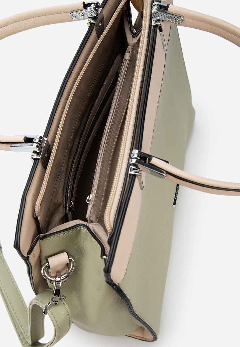 Zielone torebka do biura Silvia Rosa 8170