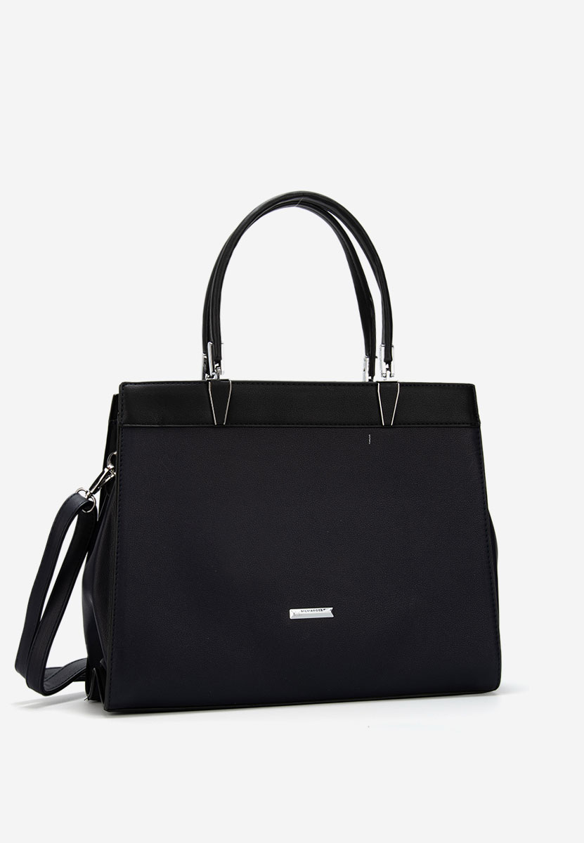 Granatowe torebka do biura Silvia Rosa 8170