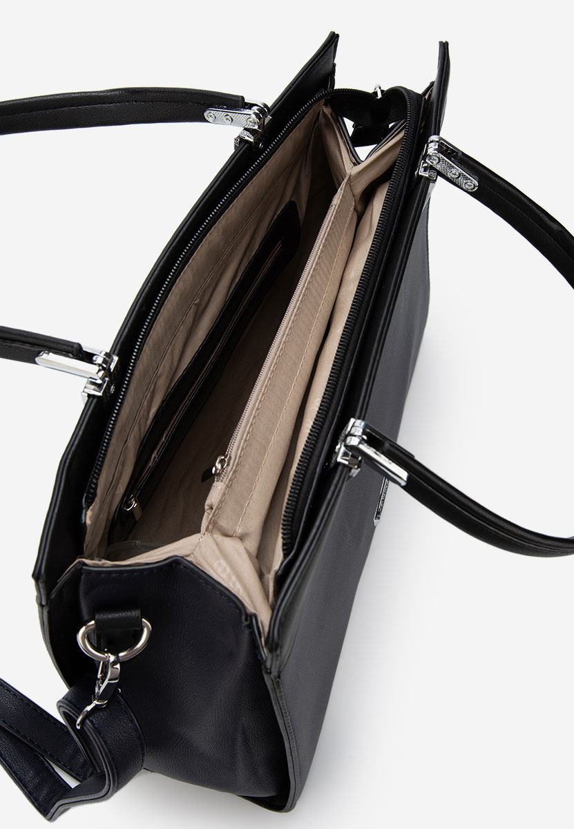 Granatowe torebka do biura Silvia Rosa 8170