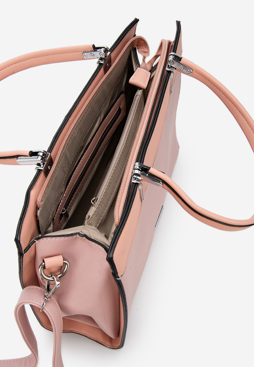 Różowe torebka do biura Silvia Rosa 8170