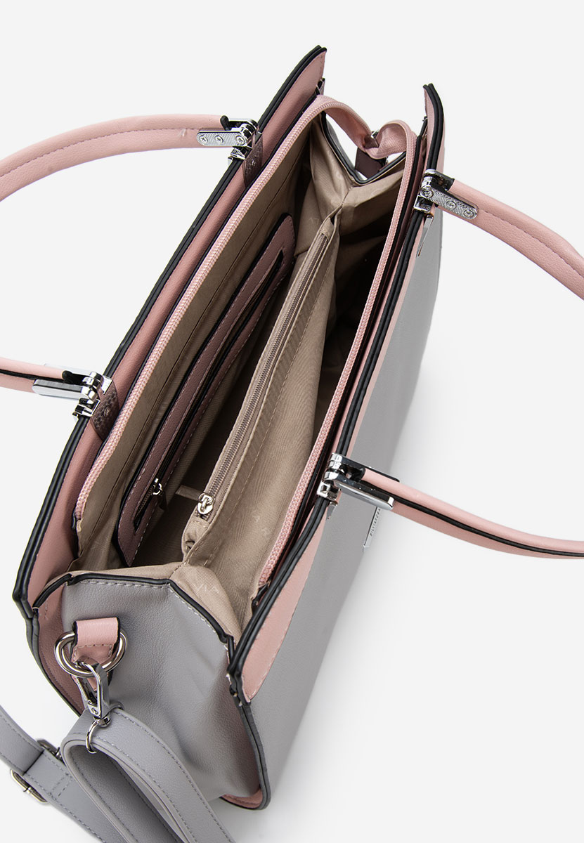 Szare torebka do biura Silvia Rosa 8170