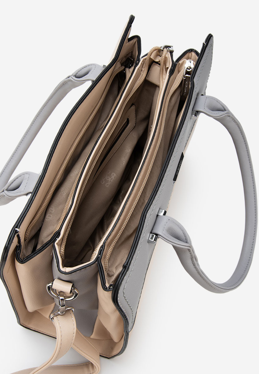 Beżowe torebka do biura Silvia Rosa 6793