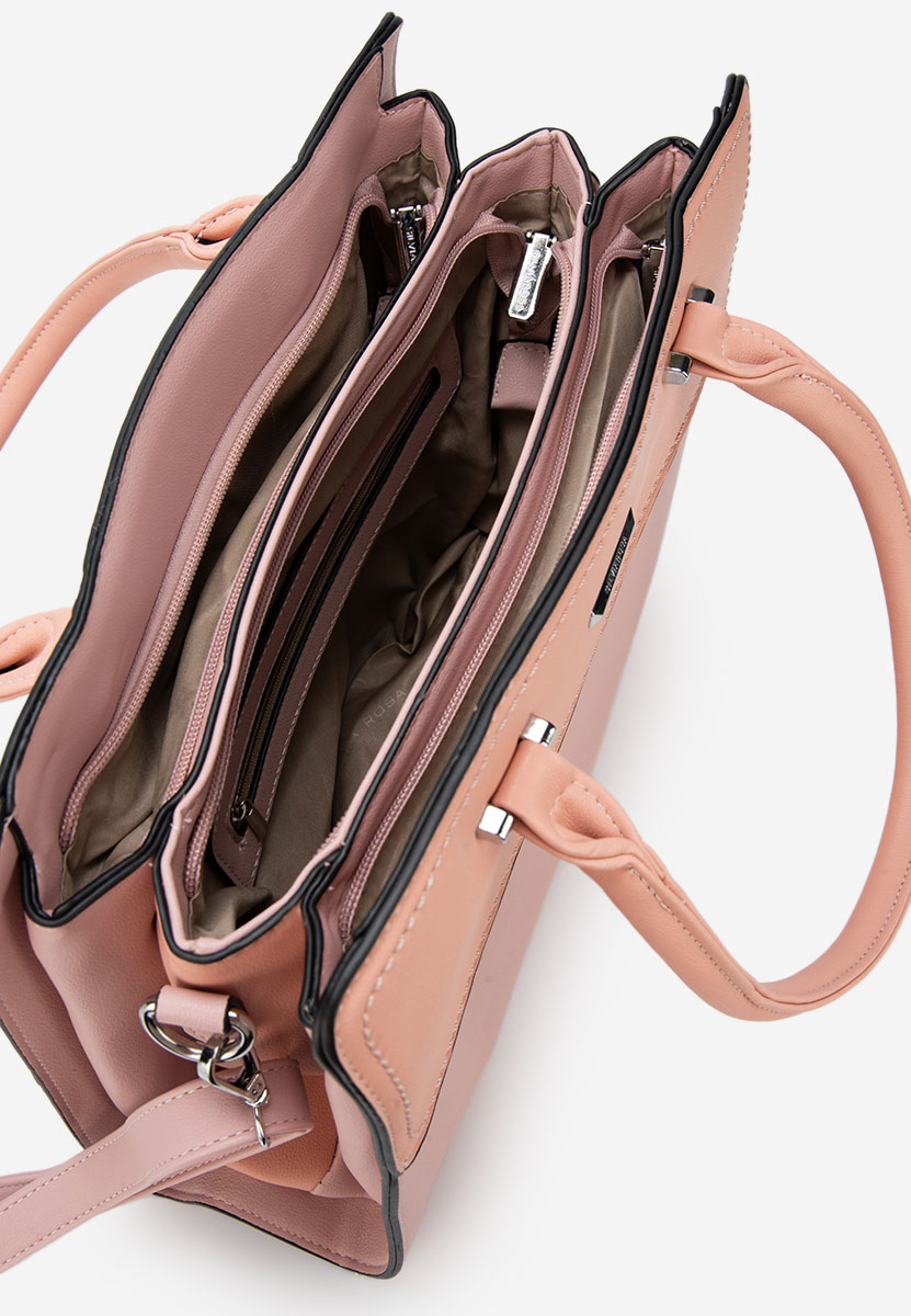 Różowe torebka do biura Silvia Rosa 6793