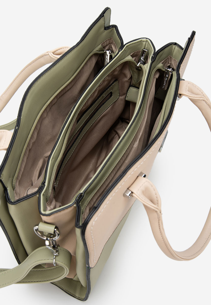 Zielone torebka do biura Silvia Rosa 6793