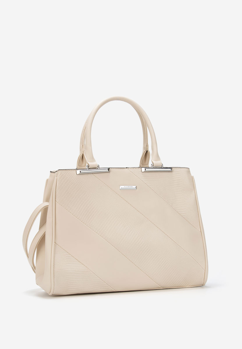 Białe torebka do biura Silvia Rosa 8180