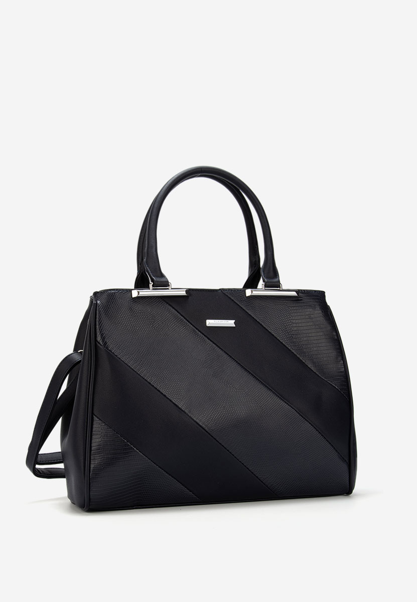 Granatowe torebka do biura Silvia Rosa 8180