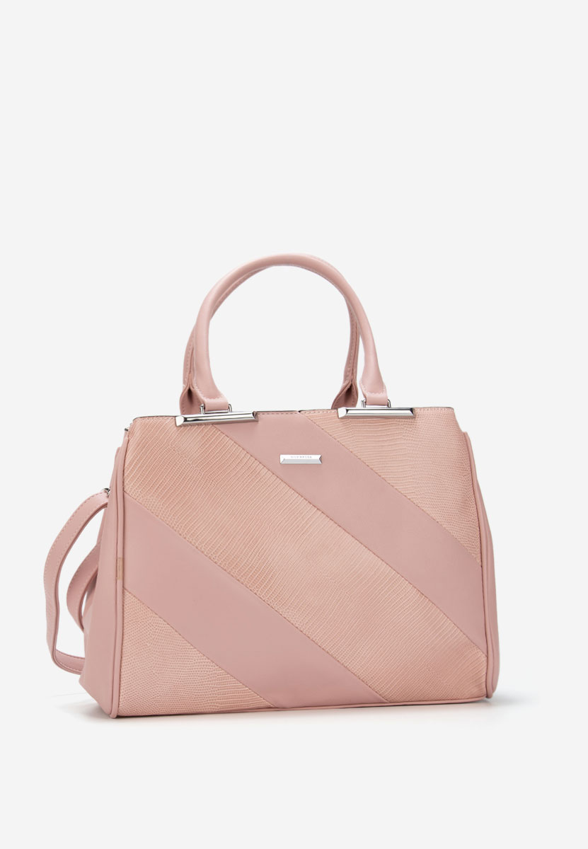 Różowe torebka do biura Silvia Rosa 8180