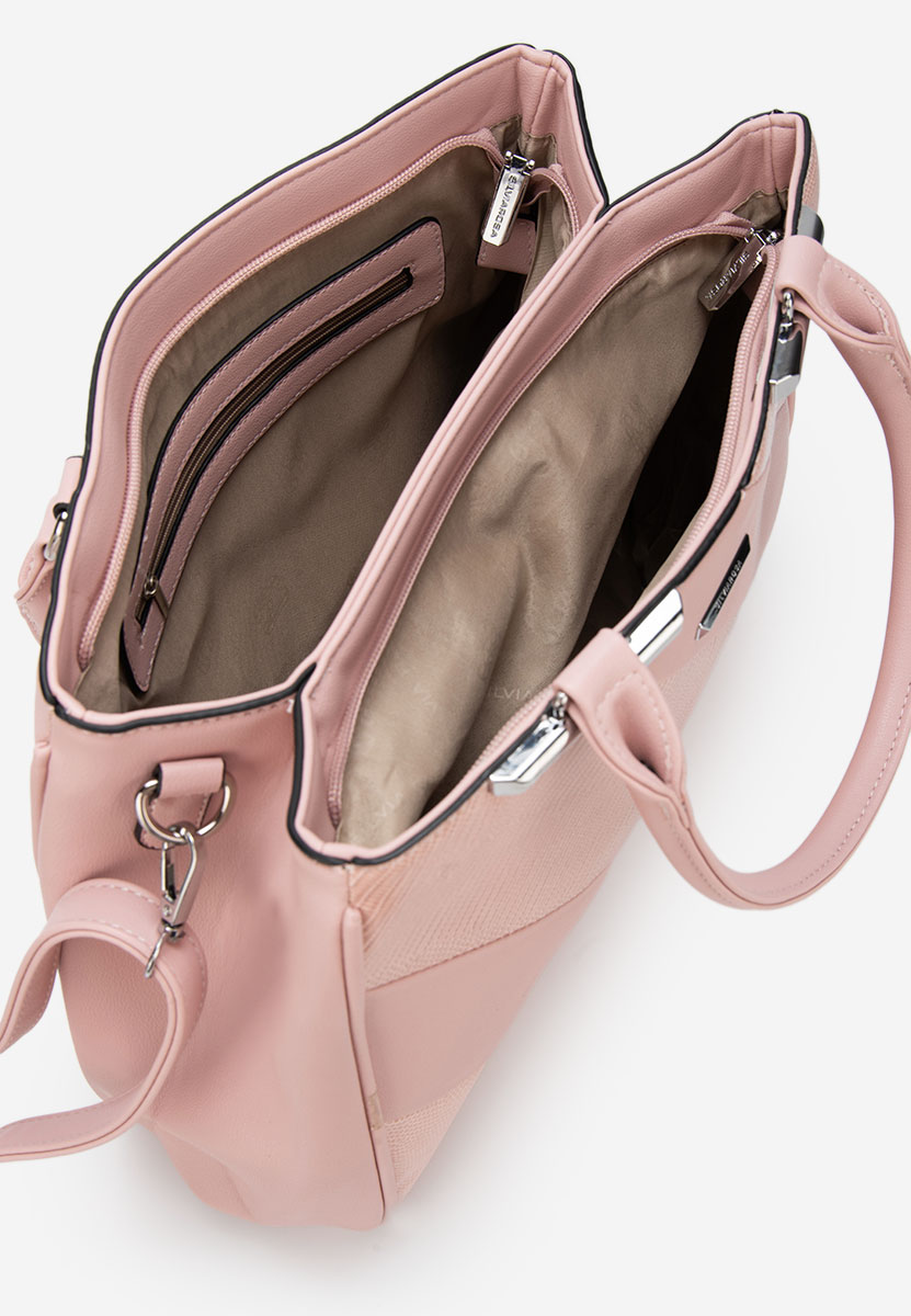 Różowe torebka do biura Silvia Rosa 8180
