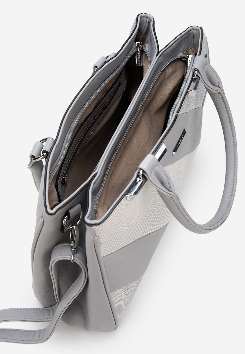 Szare torebka do biura Silvia Rosa 8180