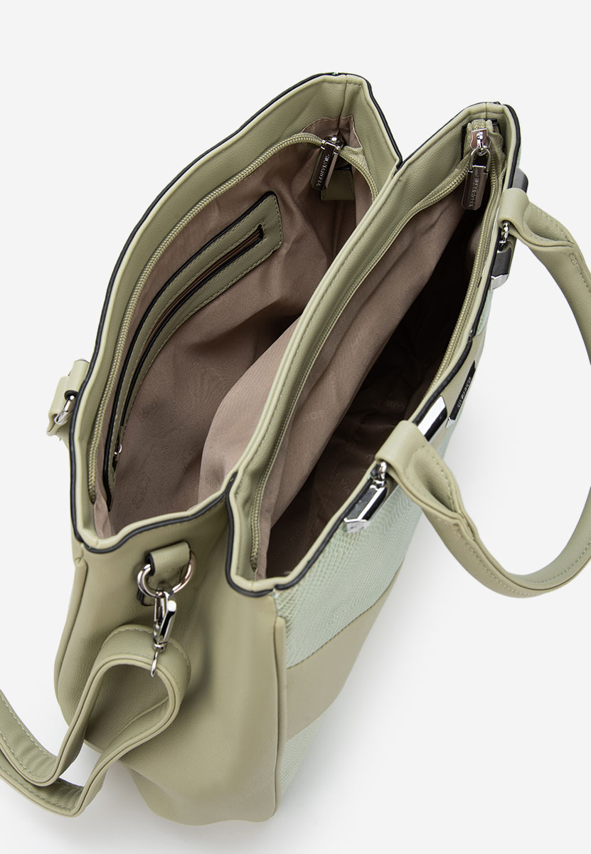 Zielone torebka do biura Silvia Rosa 8180