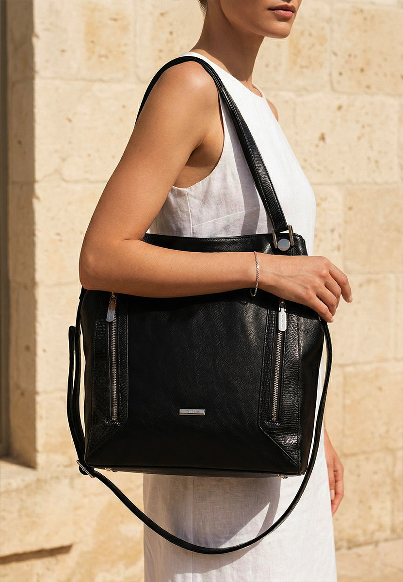 Czarna torebka do ręki Silvia Rosa 8257