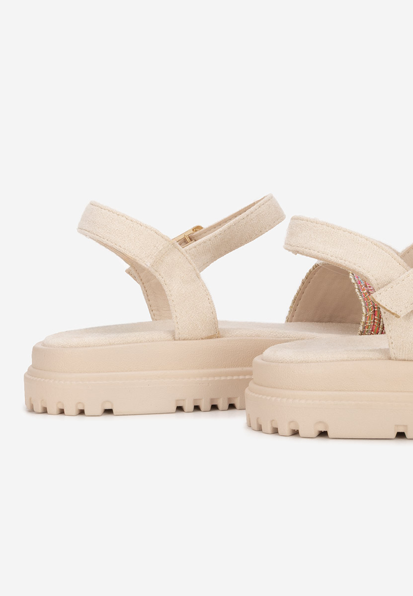 Wielokolorowy sandały na platformie Donetia