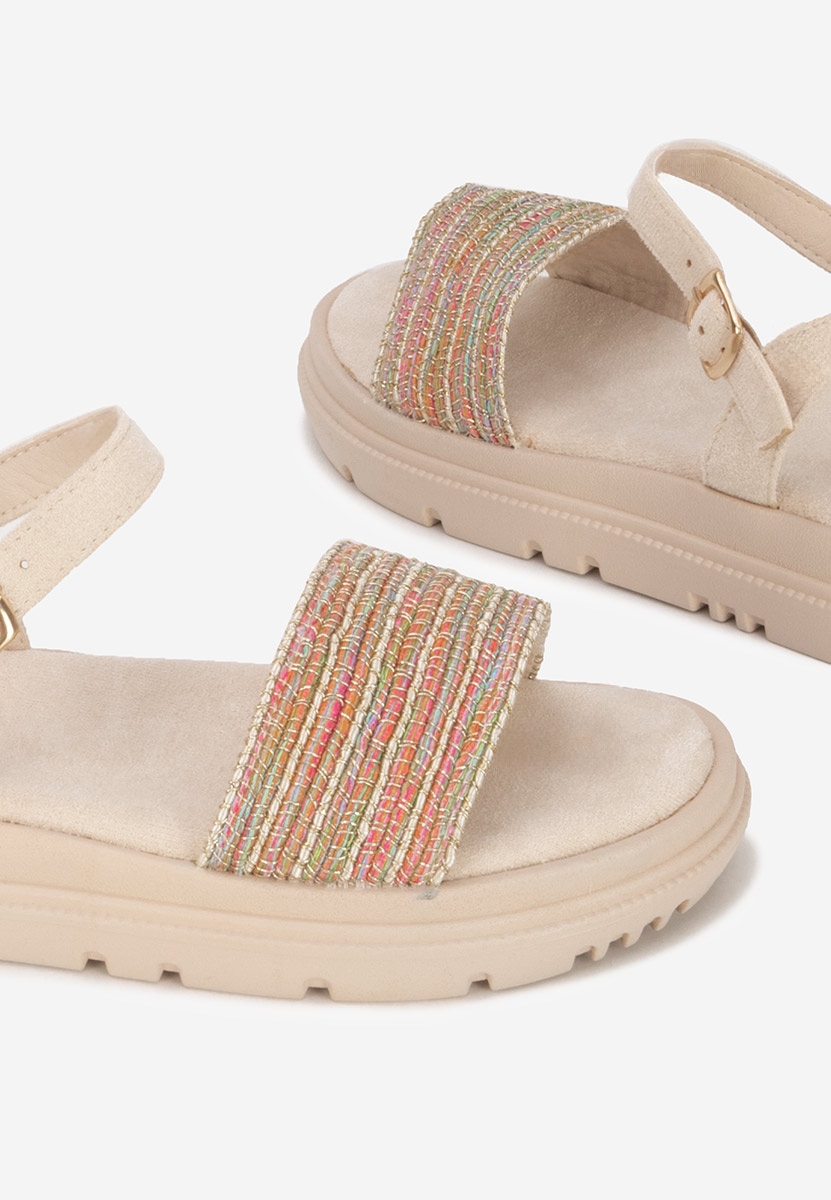 Wielokolorowy sandały na platformie Donetia