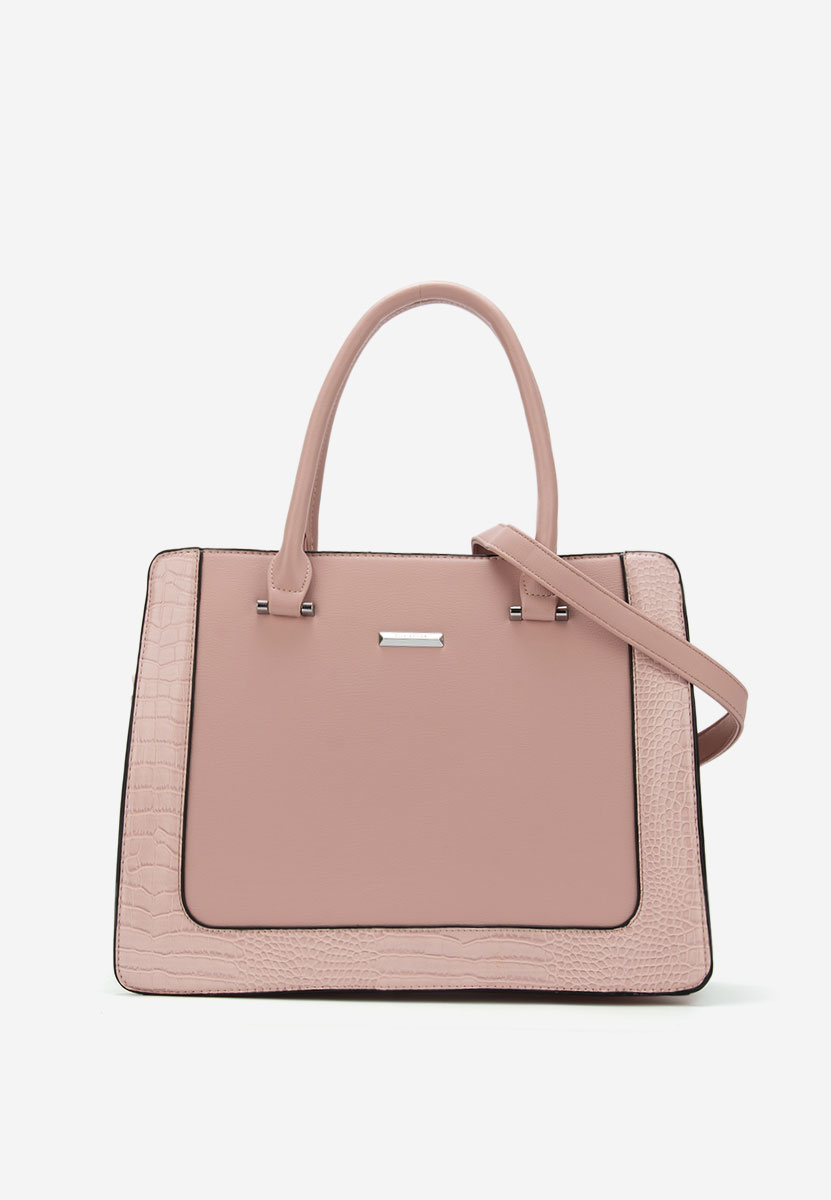 Różowe torebka do biura Silvia Rosa 8045