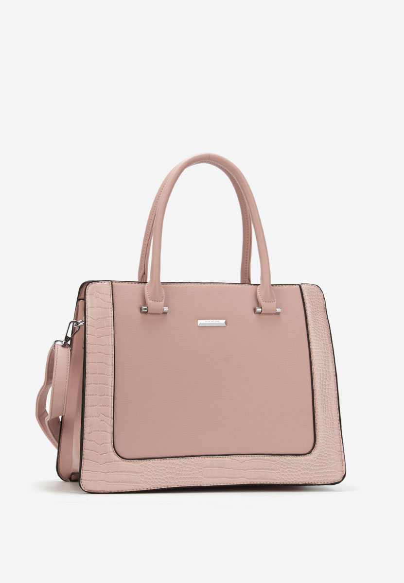 Różowe torebka do biura Silvia Rosa 8045