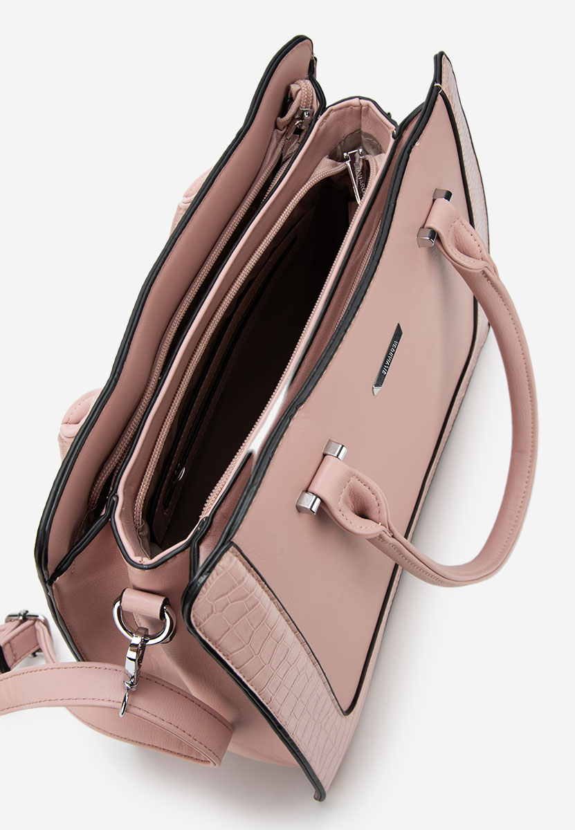 Różowe torebka do biura Silvia Rosa 8045