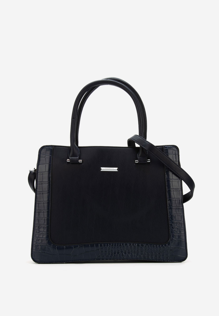 Granatowe torebka do biura Silvia Rosa 8045