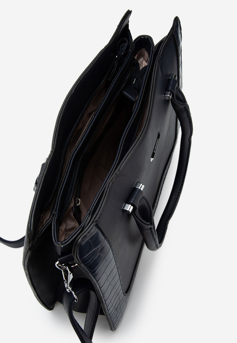 Granatowe torebka do biura Silvia Rosa 8045