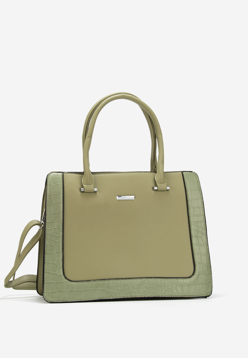 Zielone torebka do biura Silvia Rosa 8045