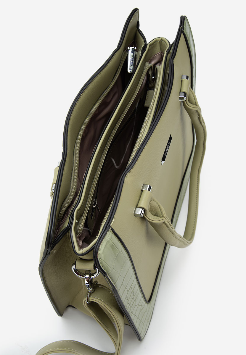 Zielone torebka do biura Silvia Rosa 8045