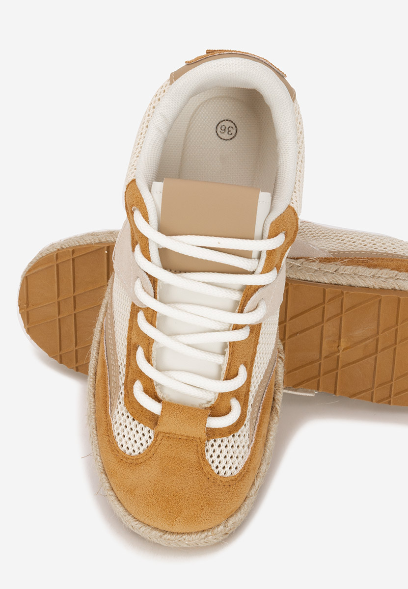 Camelowe sneakersy damskie Dianka