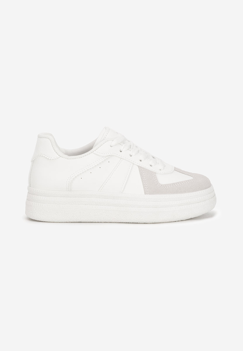 Białe sneakersy na platformie Serinia