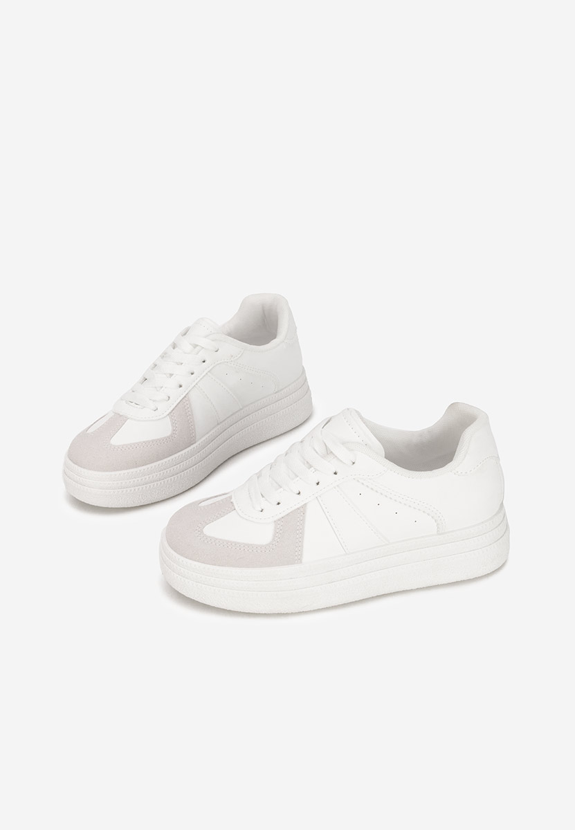 Białe sneakersy na platformie Serinia