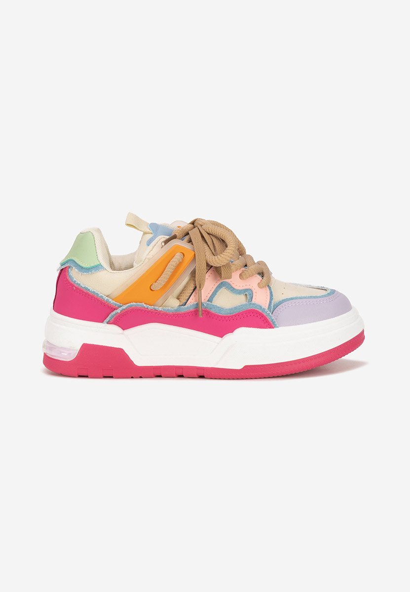 Fuksjowe sneakersy na platformie Cinzela