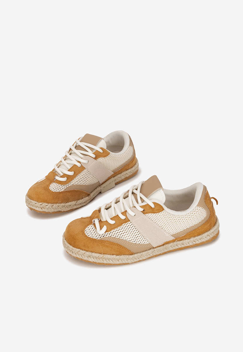 Camelowe sneakersy damskie Dianka